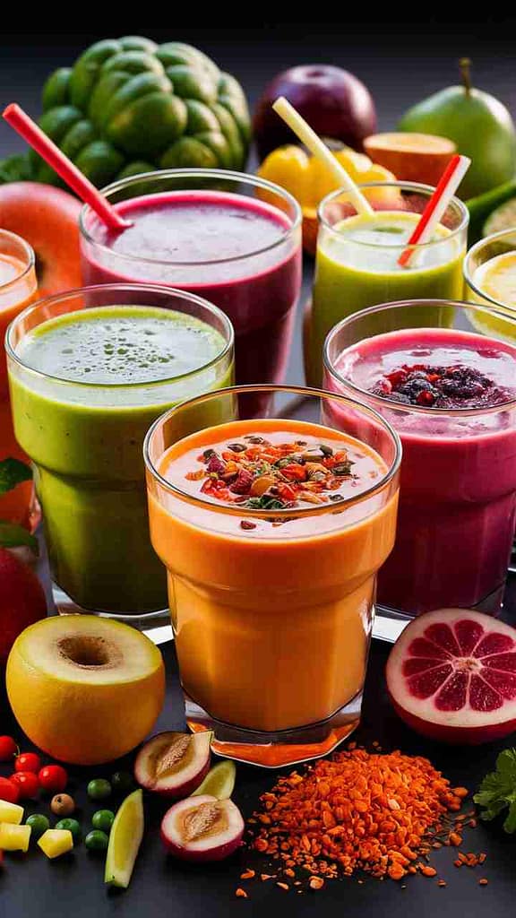 fruit and vegetable smoothies