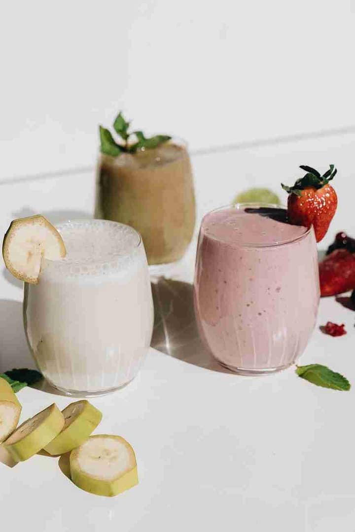 three of the best smoothies with oat milk